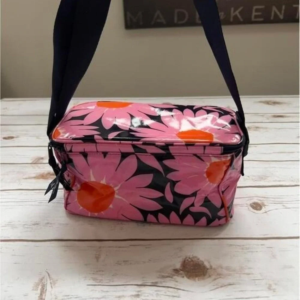 Vera‎ Bradley Lunch Bag Pink Orange Daisy Floral Coated Canvas Kids OS